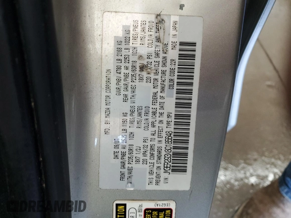2008 Mazda CX-7 Sport with VIN JM3ER293X80185648, listed as a Copart auction lot 52094535 with 185,123 mi miles and Salvage Title. Bid and sale history available at DreamBid. Image 13.
