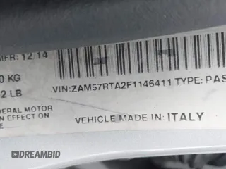 2015 Maserati Ghibli S Q4 with VIN ZAM57RTA2F1146411, listed as a IAAI auction lot 42359547 with 95,937 mi miles and . Bid and sale history available at DreamBid. Image 9.