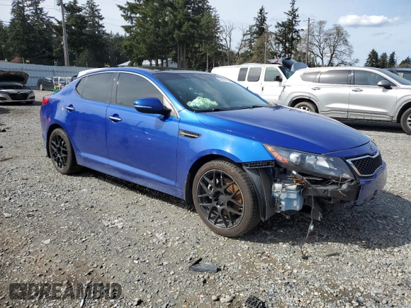 2013 Kia Optima SX with VIN 5XXGR4A65DG153959, listed as a Copart auction lot 52216175 with 112,332 mi miles and Salvage Title. Bid and sale history available at carsss.com. Image 4.
