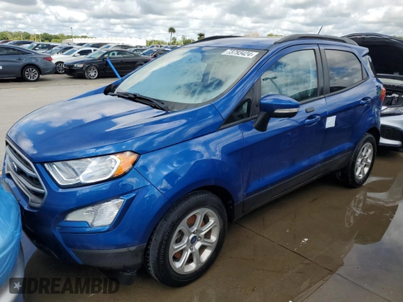 2021 Ford EcoSport SE with VIN MAJ3S2GE3MC456492, listed as a Copart auction lot 73793424 with Not provided miles and Non repairable. Bid and sale history available at DreamBid. Image 1.