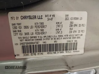 2008 Chrysler Pacifica Touring with VIN 2A8GF68X68R647367, listed as a IAAI auction lot 41463069 with 205,451 mi miles and . Bid and sale history available at DreamBid. Image 9.