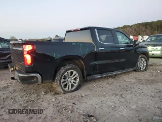 2023 Chevrolet Silverado 1500 LTZ with VIN 2GCUDGEDXP1141604, listed as a Copart auction lot 87593255 with 47,296 mi miles and Salvage Title. Bid and sale history available at carsss.com. Image 3.