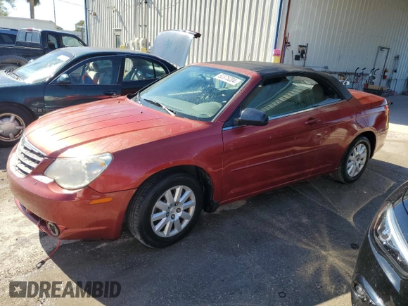 2008 Chrysler Sebring LX with VIN 1C3LC45K58N122040, listed as a Copart auction lot 82375204 with 135,105 mi miles and Non Repairable. Bid and sale history available at carsss.com. Image 1.