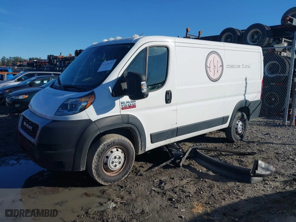 2022 Ram ProMaster Cargo Van with VIN 3C6LRVAG8NE124566, listed as a IAAI auction lot 41328160 with 46,550 mi miles. Bid and sale history available at carsss.com. Image 17.