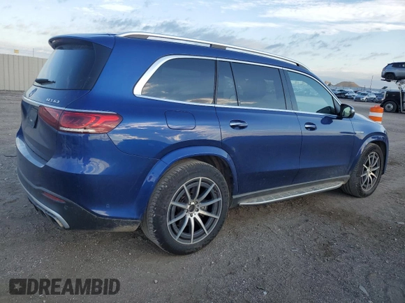 2021 Mercedes-Benz GLS 63 AMG with VIN 4JGFF8KE0MA387631, listed as a Copart auction lot 60719164 with 46,530 mi miles and Salvage Title. Bid and sale history available at DreamBid. Image 3.
