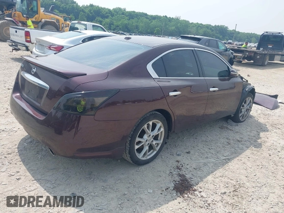 2014 Nissan Maxima SV with VIN 1N4AA5AP5EC443931, listed as a IAAI auction lot 42492588 with 142,591 mi miles and . Bid and sale history available at DreamBid. Image 4.