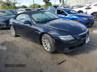 2010 BMW 6 Series 650i with VIN WBAEB5C52AC224680, listed as a Copart auction lot 74265734 with 0 mi miles and Salvage Title. Bid and sale history available at carsss.com. Image 4.