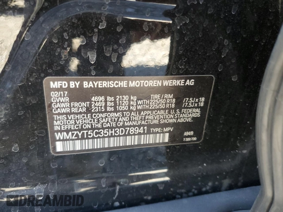 2017 MINI Countryman Cooper S with VIN WMZYT5C35H3D78941, listed as a Copart auction lot 66526844 with 107,838 mi miles and Salvage title. Bid and sale history available at DreamBid. Image 12.