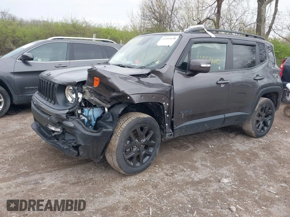 2018 Jeep Renegade Latitude z VIN ZACCJBBBXJPH73509, wystawiony jako IAAI lot #41953610 z przebiegiem 66 467 mil mil oraz . Historia ofert i sprzedaży dostępna na DreamBid. Obrazek 2.