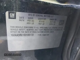 2014 Cadillac ATS Standard RWD with VIN 1G6AA5RX1E0186172, listed as a IAAI auction lot 42478726 with 131,787 mi miles and . Bid and sale history available at DreamBid. Image 9.