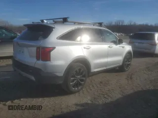 2021 Kia Sorento SX Prestige X-Line with VIN 5XYRKDLF7MG048619, listed as a Copart auction lot 43721705 with 45,401 mi miles and Salvage Title. Bid and sale history available at carsss.com. Image 3.
