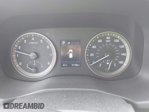 2018 Hyundai Tucson Sport with VIN KM8J33AL7JU772152, listed as a IAAI auction lot 41285203 with 87,188 mi miles. Bid and sale history available at carsss.com. Image 7.