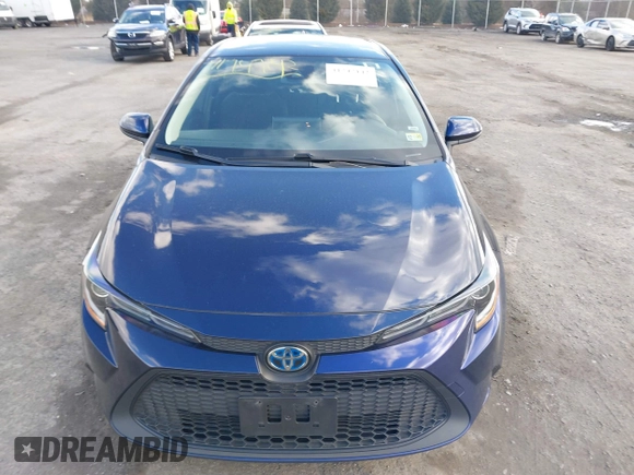 2021 Toyota Corolla Hybrid LE with VIN JTDEAMDE9MJ021431, listed as a IAAI auction lot 41747142 with 165,680 mi miles. Bid and sale history available at carsss.com. Image 12.