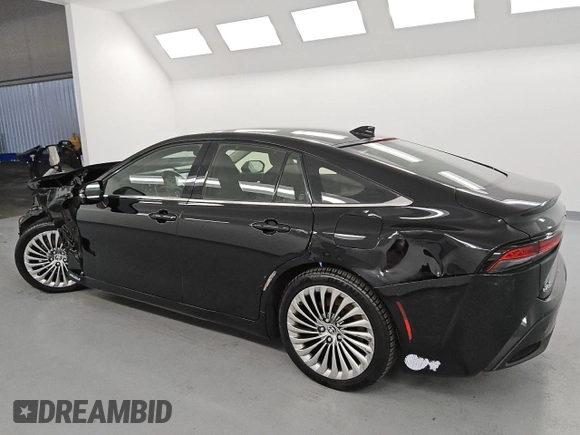 2021 Toyota Mirai XLE with VIN JTDAAAAA1MA002130, listed as a Copart auction lot 52319235 with 34,438 mi miles and Salvage title. Bid and sale history available at DreamBid. Image 2.