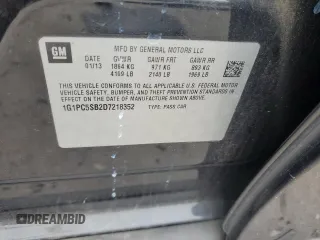 2013 Chevrolet Cruze 1LT with VIN 1G1PC5SB2D7218352, listed as a Copart auction lot 50035185 with 187,293 mi miles and Salvage Title. Bid and sale history available at carsss.com. Image 14.