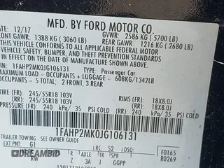 2018 Ford Police Interceptor z VIN 1FAHP2MK0JG106131, wystawiony jako IAAI lot #42128631 z przebiegiem 68 924 mil mil oraz . Historia ofert i sprzedaży dostępna na DreamBid. Obrazek 9.