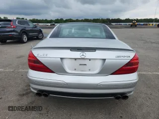 2005 Mercedes-Benz SL 500 with VIN WDBSK75F65F093215, listed as a Copart auction lot 63744135 with 94,645 mi miles and Salvage title. Bid and sale history available at DreamBid. Image 6.