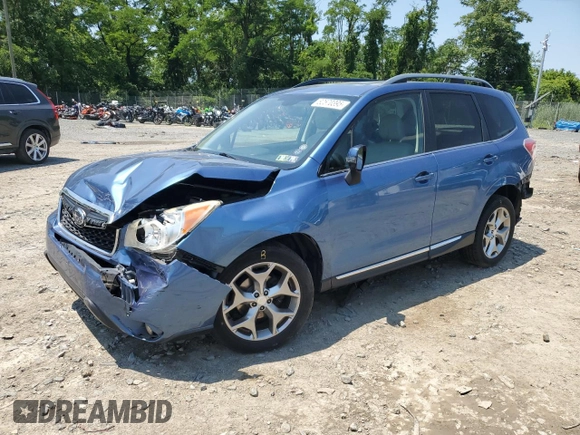 2015 Subaru Forester Touring with VIN JF2SJAWCXFH559970, listed as a Copart auction lot 62570395 with 87,779 mi miles and Salvage title. Bid and sale history available at DreamBid. Image 1.