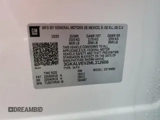 2021 GMC Terrain SLT с VIN 3GKALVEV2ML312606, выставлен на аукционе Copart как лот 54784575 с пробегом 77 136 миль миль и Списание • Salvage title. История ставок и продаж доступна на DreamBid. Изображение 13.