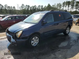 2007 Kia Sedona EX with VIN KNDMB233176180920, listed as a Copart auction lot 75413334 with Not Provided miles and Salvage Title. Bid and sale history available at carsss.com. Image 1.