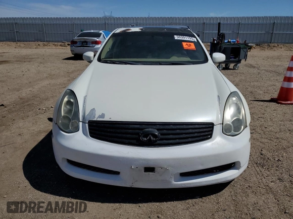 2003 Infiniti G35 w/Leather z VIN JNKCV54E43M209822, wystawiony jako Copart lot #50391195 z przebiegiem 128 413 mil mil oraz Czysty tytuł • Clean title. Historia ofert i sprzedaży dostępna na DreamBid. Obrazek 5.