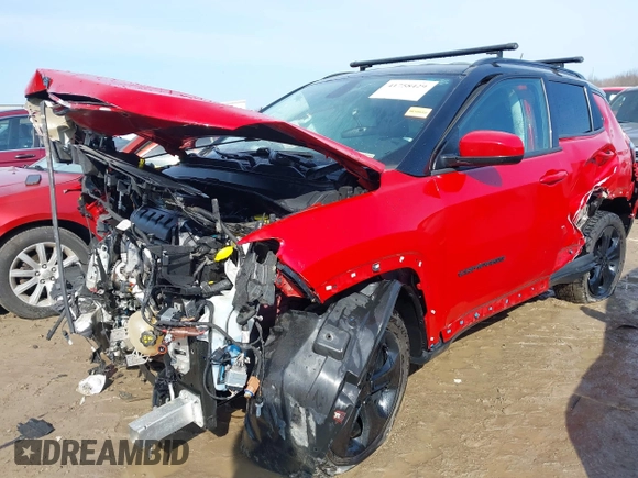 2020 Jeep Compass Latitude with VIN 3C4NJDBB0LT117643, listed as a IAAI auction lot 41758429 with 81,912 mi miles and . Bid and sale history available at DreamBid. Image 6.