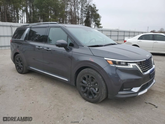 2022 Kia Carnival SX with VIN KNDNE5H34N6188335, listed as a Copart auction lot 88287625 with 33,342 mi miles and Salvage Title. Bid and sale history available at carsss.com. Image 4.