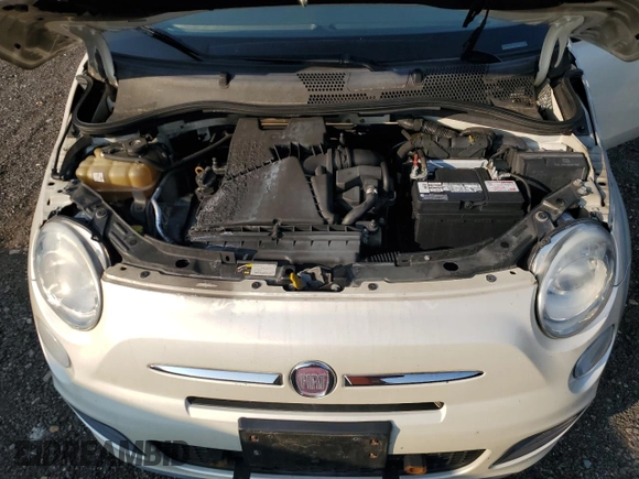 2012 FIAT 500 Sport with VIN 3C3CFFBR7CT310541, listed as a Copart auction lot 58849675 with 107,427 mi miles and Salvage title. Bid and sale history available at DreamBid. Image 11.