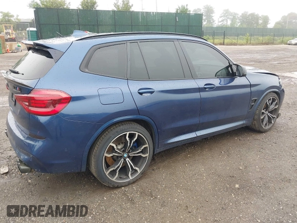 2020 BMW X3 M Competition z VIN 5YMTS0C03L9B74349, wystawiony jako IAAI lot #42532945 z przebiegiem 41 604 mil mil oraz . Historia ofert i sprzedaży dostępna na DreamBid. Obrazek 4.