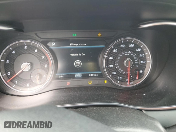 2020 Genesis G70 2.0T with VIN KMTG64LA7LU056492, listed as a Copart auction lot 46338413 with 24,645 mi miles and . Bid and sale history available at DreamBid. Image 9.