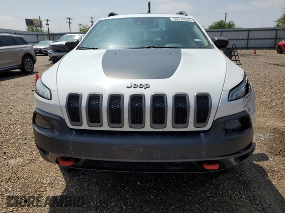 2014 Jeep Cherokee Trailhawk with VIN 1C4PJMBS9EW140344, listed as a Copart auction lot 50579005 with 117,326 mi miles and Salvage Title. Bid and sale history available at carsss.com. Image 5.
