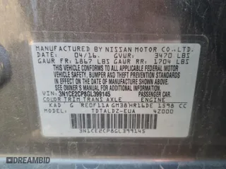 2016 Nissan Versa Note S with VIN 3N1CE2CP8GL399145, listed as a Copart auction lot 50273305 with 0 mi miles and Salvage Title. Bid and sale history available at carsss.com. Image 12.