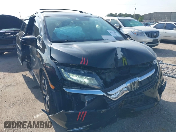 2019 Honda Odyssey Elite with VIN 5FNRL6H92KB089949, listed as a IAAI auction lot 42217646 with 61,193 mi miles and . Bid and sale history available at DreamBid. Image 1.