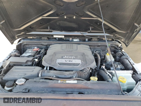 2014 Jeep Wrangler Unlimited Sport with VIN 1C4BJWDG8EL207287, listed as a Copart auction lot 49522335 with 67,472 mi miles and Salvage Title. Bid and sale history available at carsss.com. Image 12.