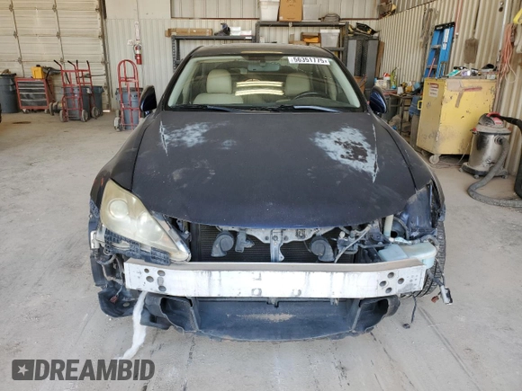 2007 Lexus IS 350 with VIN JTHBE262772010116, listed as a Copart auction lot 56351775 with 199,969 mi miles and Salvage title. Bid and sale history available at DreamBid. Image 5.