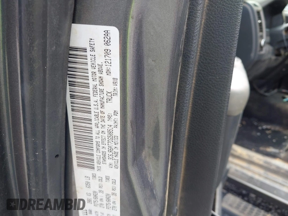 2013 Ram 1500 Express with VIN 3C6JR6AT7DG508514, listed as a IAAI auction lot 42220733 with 204,145 mi miles and . Bid and sale history available at DreamBid. Image 9.