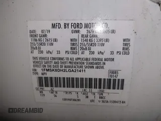 2020 Ford Explorer XLT с VIN 1FMSK8DH2LGA21411, выставлен на аукционе IAAI как лот 41605079 с пробегом 74 795 миль миль и . История ставок и продаж доступна на DreamBid. Изображение 9.