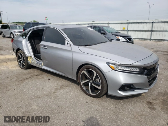 2021 Honda Accord Sport z VIN 1HGCV2F31MA026412, wystawiony jako Copart lot #54490965 z przebiegiem 51 658 mil mil oraz Szkoda całkowita • Salvage title. Historia ofert i sprzedaży dostępna na DreamBid. Obrazek 4.