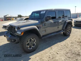 2022 Jeep Wrangler Unlimited Rubicon with VIN 1C4JJXR6XNW210613, listed as a Copart auction lot 76124864 with 32,539 mi miles and Salvage title. Bid and sale history available at DreamBid. Image 1.