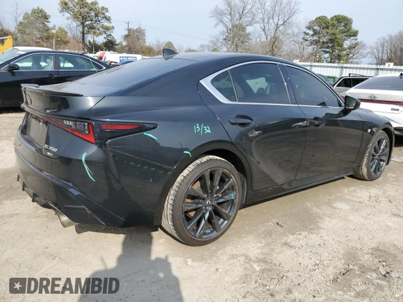2022 Lexus IS 350 F Sport with VIN JTHGZ1E21N5026894, listed as a Copart auction lot 47077385 with 26,499 mi miles and Salvage title. Bid and sale history available at DreamBid. Image 3.