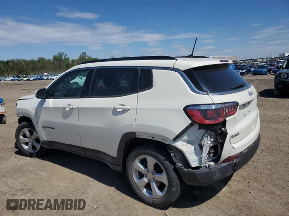 2019 Jeep Compass Latitude with VIN 3C4NJCBB7KT854959, listed as a Copart auction lot 55556235 with 53,470 mi miles and Salvage title. Bid and sale history available at DreamBid. Image 2.