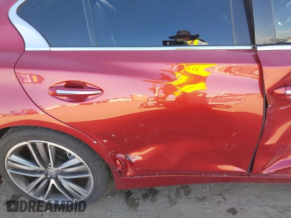 2014 Infiniti Q50 Sport with VIN JN1BV7AP4EM676615, listed as a IAAI auction lot 42007415 with 80,276 mi miles and . Bid and sale history available at DreamBid. Image 18.