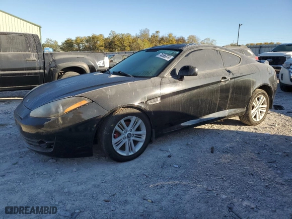 2008 Hyundai Tiburon GS with VIN KMHHM66DX8U291983, listed as a Copart auction lot 74586874 with 111,572 mi miles and Salvage Title. Bid and sale history available at carsss.com. Image 1.