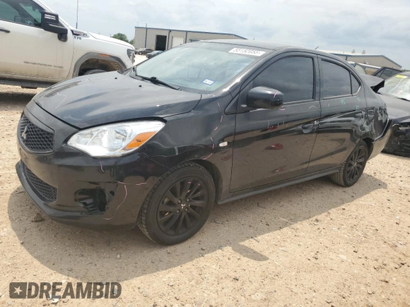 2020 Mitsubishi Mirage SE z VIN ML32F4FJ3LHF09283, wystawiony jako Copart lot #55152055 z przebiegiem 95 389 mil mil oraz Szkoda całkowita • Salvage title. Historia ofert i sprzedaży dostępna na DreamBid. Obrazek 1.