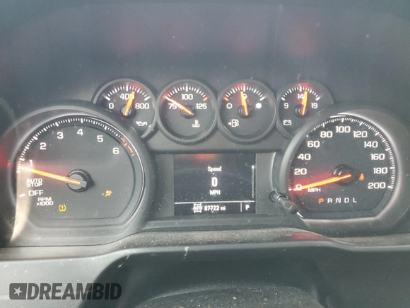 2019 Chevrolet Silverado 1500 Custom with VIN 1GCUYBEF6KZ273462, listed as a Copart auction lot 53993055 with 87,722 mi miles and Salvage Title. Bid and sale history available at DreamBid. Image 9.
