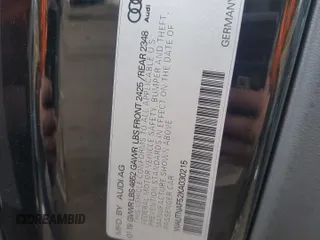 2019 Audi A5 Premium Plus with VIN WAUTNAF52KA030215, listed as a Copart auction lot 51474545 with 53,320 mi miles and Clean Title. Bid and sale history available at DreamBid. Image 12.