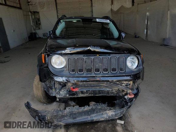 2017 Jeep Renegade Trailhawk with VIN ZACCJBCB9HPE56121, listed as a Copart auction lot 55655485 with 127,661 mi miles and Salvage title. Bid and sale history available at DreamBid. Image 5.