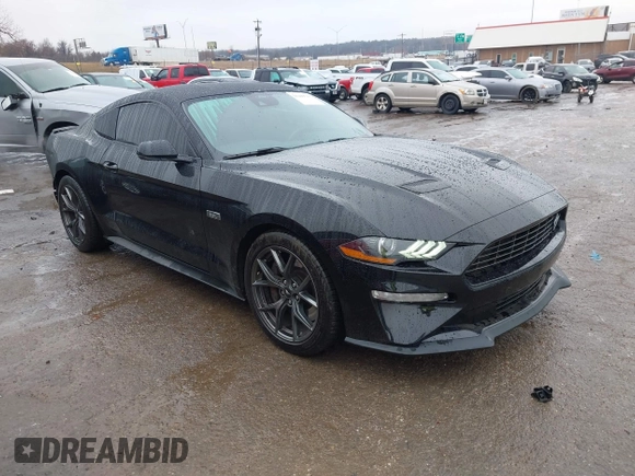 2022 Ford Mustang EcoBoost with VIN 1FA6P8TD1N5111126, listed as a IAAI auction lot 41449765 with 42,852 mi miles. Bid and sale history available at carsss.com. Image 1.