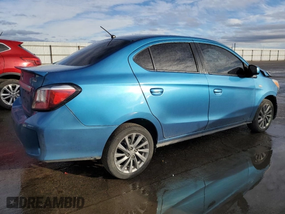 2021 Mitsubishi Mirage ES with VIN ML32FUFJXMHF01456, listed as a Copart auction lot 44210695 with 88,756 mi miles and Salvage title. Bid and sale history available at DreamBid. Image 3.