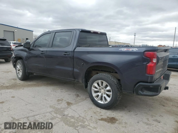 2022 Chevrolet Silverado 1500 Custom with VIN 3GCPDBEK7NG629749, listed as a Copart auction lot 49443735 with 0 mi miles and Salvage Title. Bid and sale history available at carsss.com. Image 2.